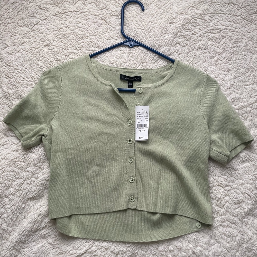Kendall & Kylie Green Button Up